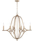 Claire 6-Light Chandelier Brushed Champagne