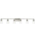 Adley 6-Light New Traditional Clear Glass Bath Vanity Light Brushed Nickel