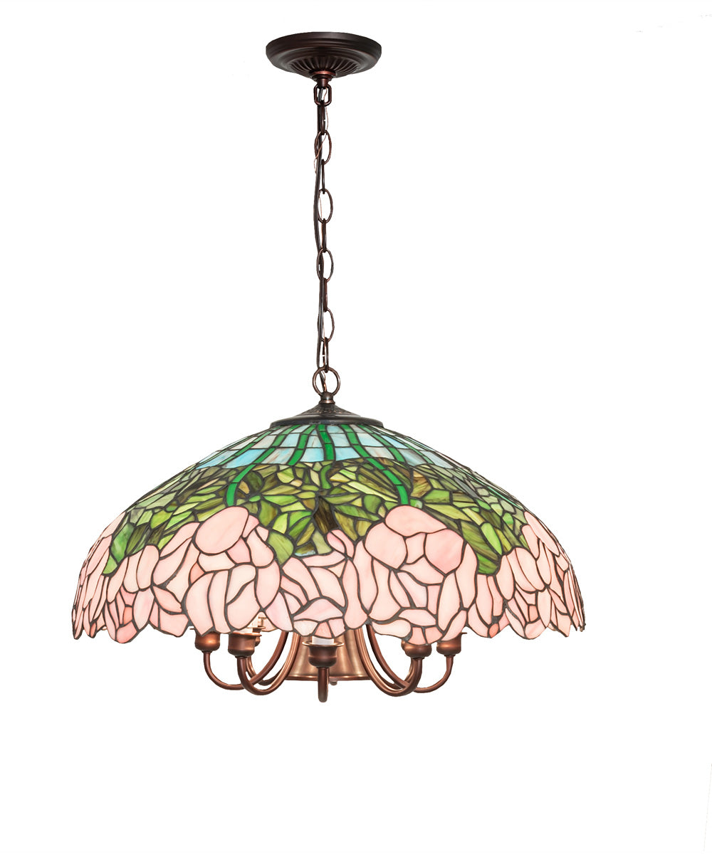 22" Wide Tiffany Cabbage Rose Pendant