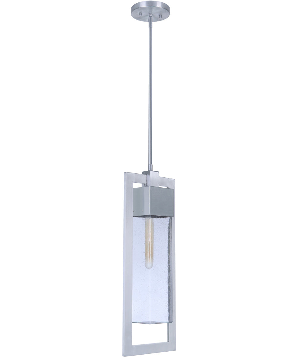 Perimeter 1-Light Outdoor Pendant Satin Aluminum