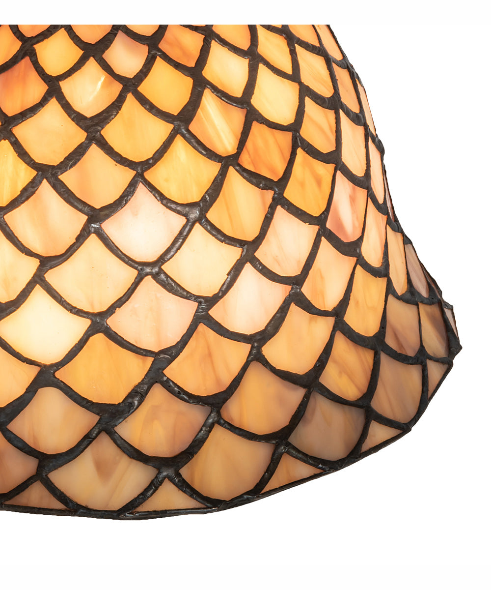 23" High Tiffany Fishscale 3 Light Table Lamp