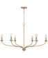 Dolan 6-Light Chandelier Matte Brass