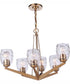 Guiding Star 6-Light Chandelier Satin Brass