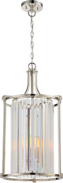 15"W Krys 4-Light Pendant Polished Nickel