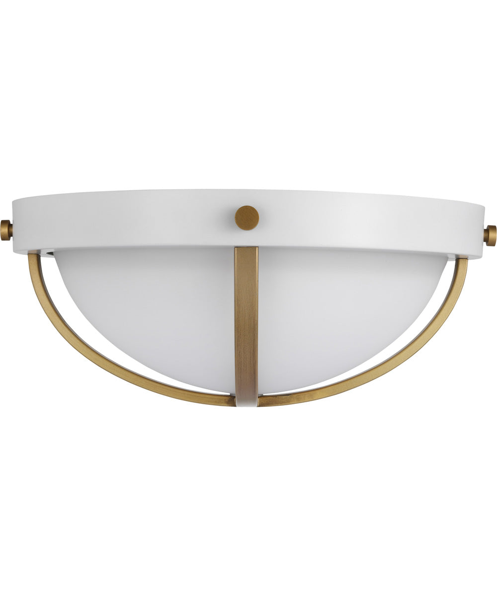 Lincoln 2-Light Close-to-Ceiling Matte White