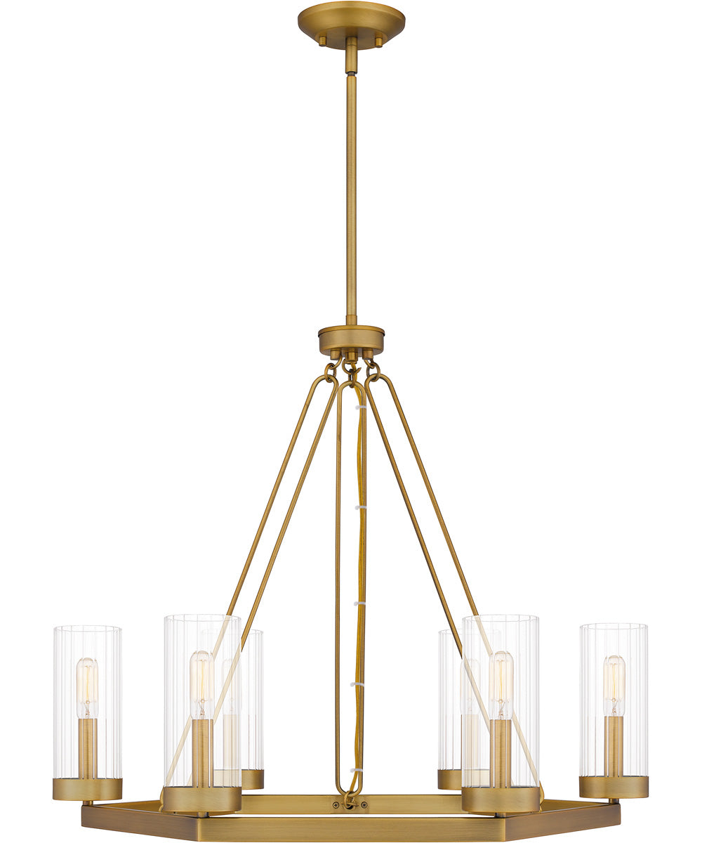 Valens 6-light Chandelier Aged Brass