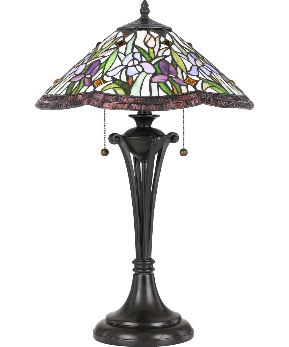 White Valley Small 2-light Table Lamp Vintage Bronze