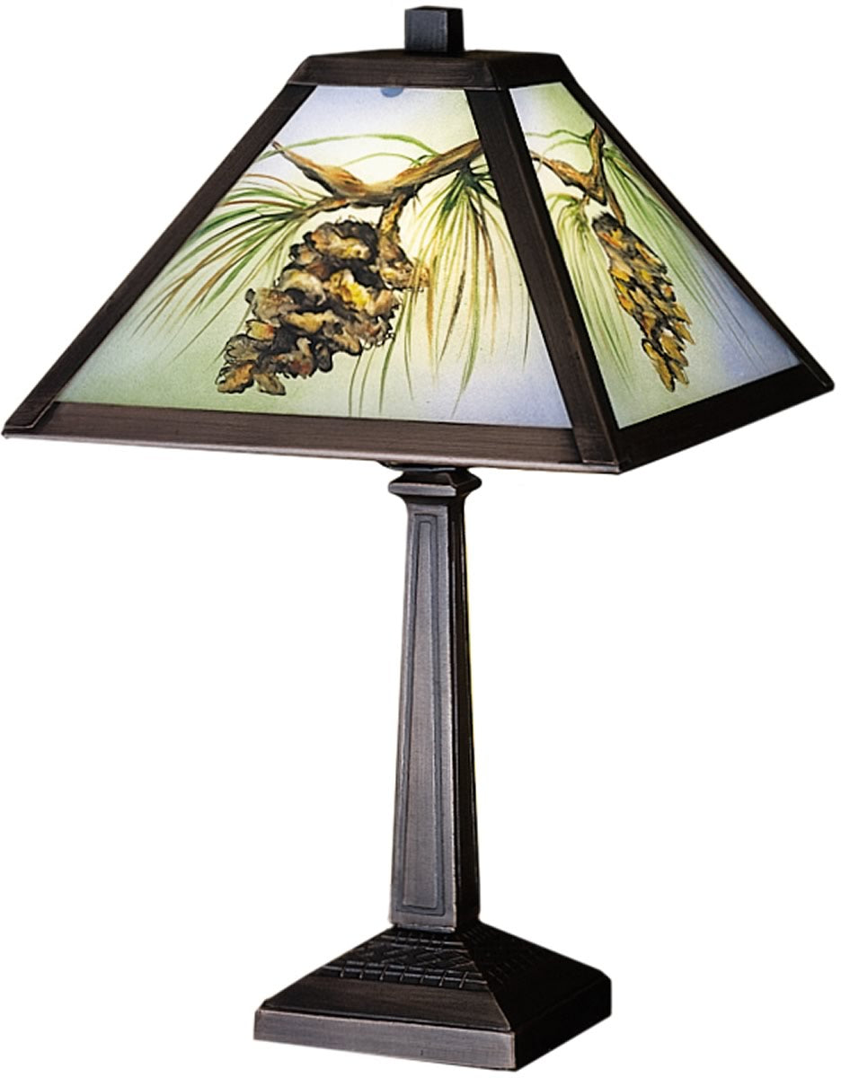 16"H Pinecone Hand Painted Accent Lamp