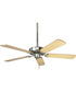 AirPro Energy Efficient-Rated 52-Inch 5-Blade Traditional Ceiling Fan Brushed Nickel