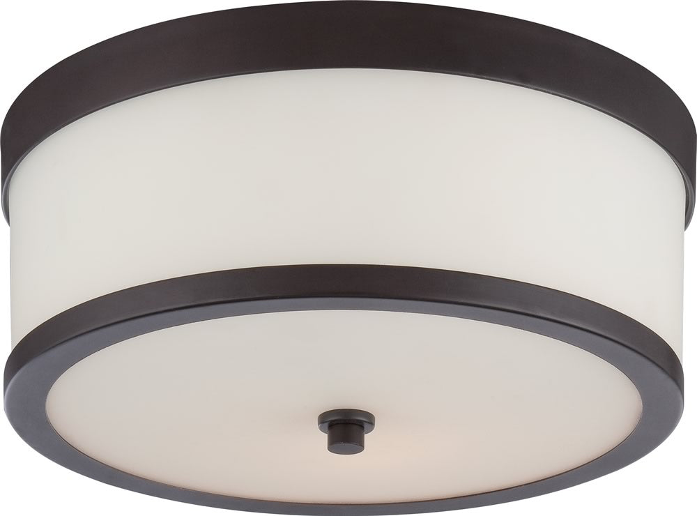 14"W Celine 2-Light Close-to-Ceiling Venetian Bronze