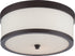 14"W Celine 2-Light Close-to-Ceiling Venetian Bronze