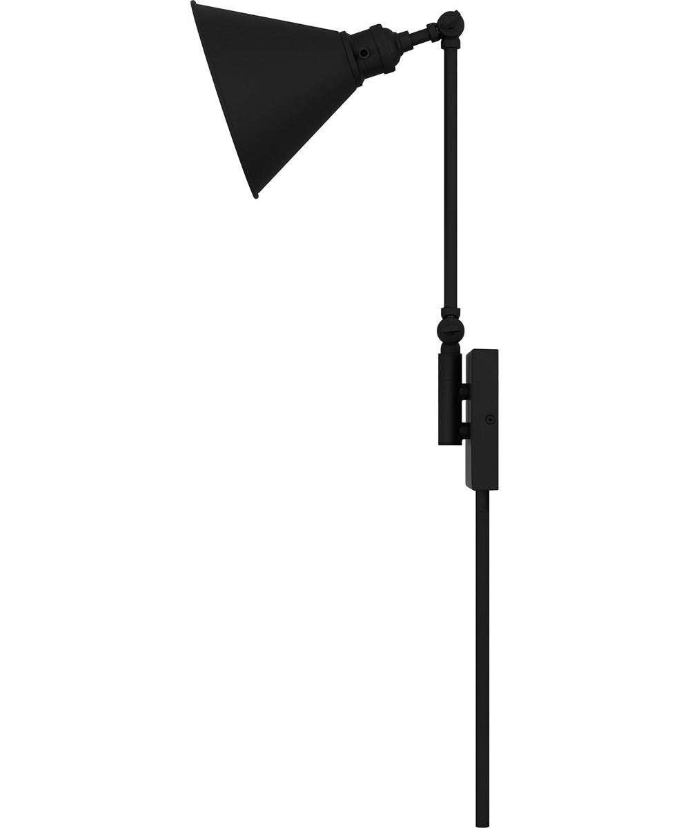 Quoizel Wood Small 1-light Wall Sconce Matte Black