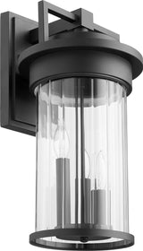 16"H Dimas 3-light Outdoor Wall Mount Light Fixture Noir