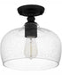 Quoizel Semi-Flush Mount Small 1-light Semi Flush Mount Matte Black