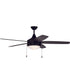 52" Phaze 5 Blade 2-Light Ceiling Fan Flat Black