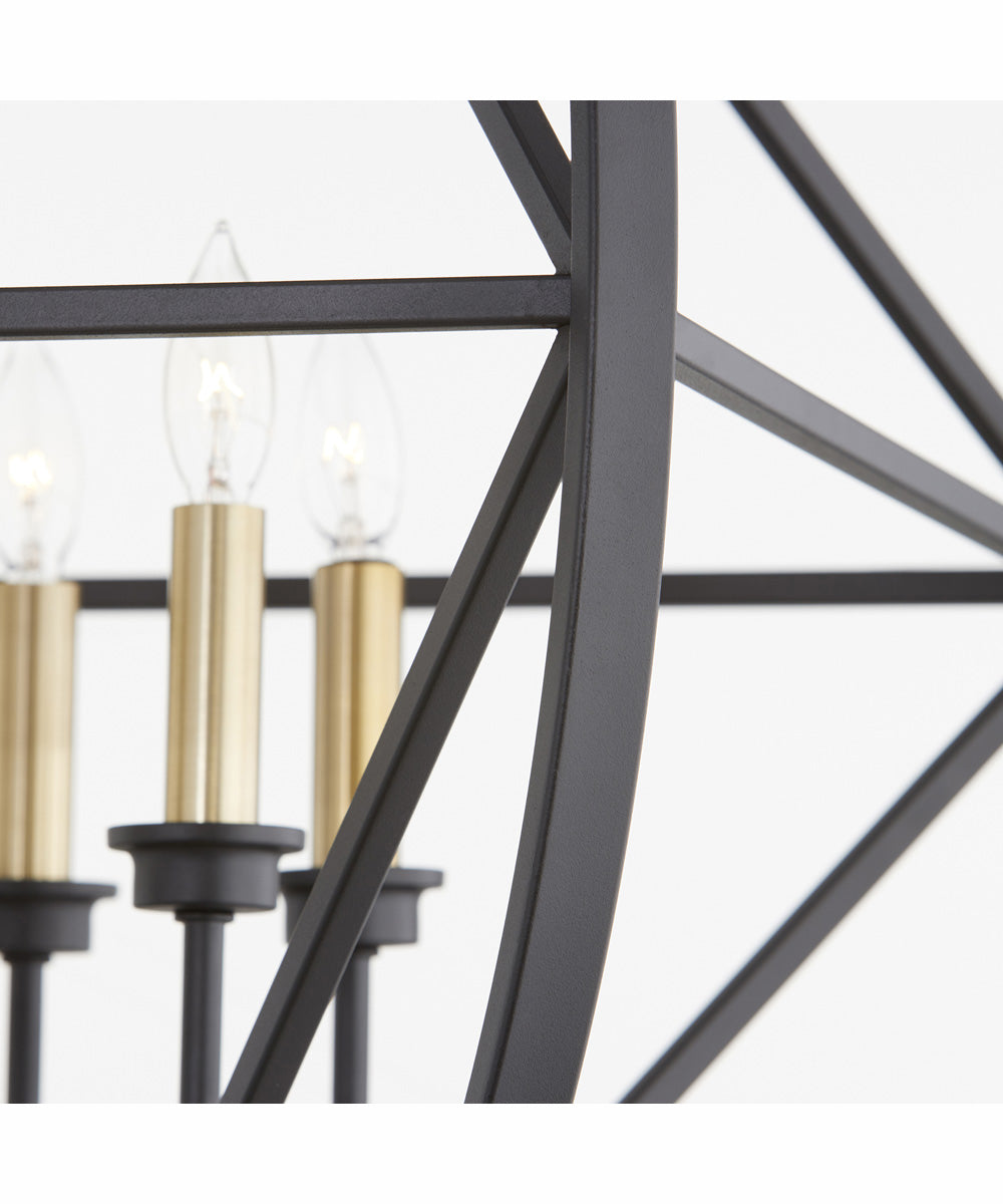 6-light Pendant Textured Black