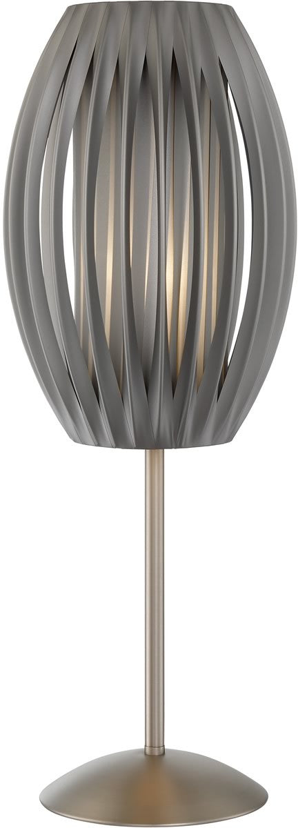 25"H Egg 1-light Table Lamp Satin Steel