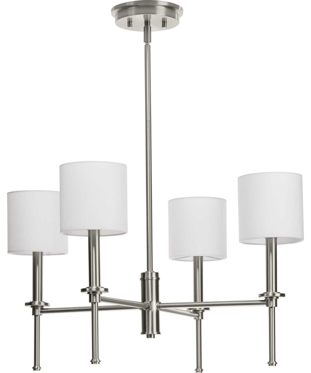 Elara 4-Light New Traditional  Chandelier Light Brushed Nickel