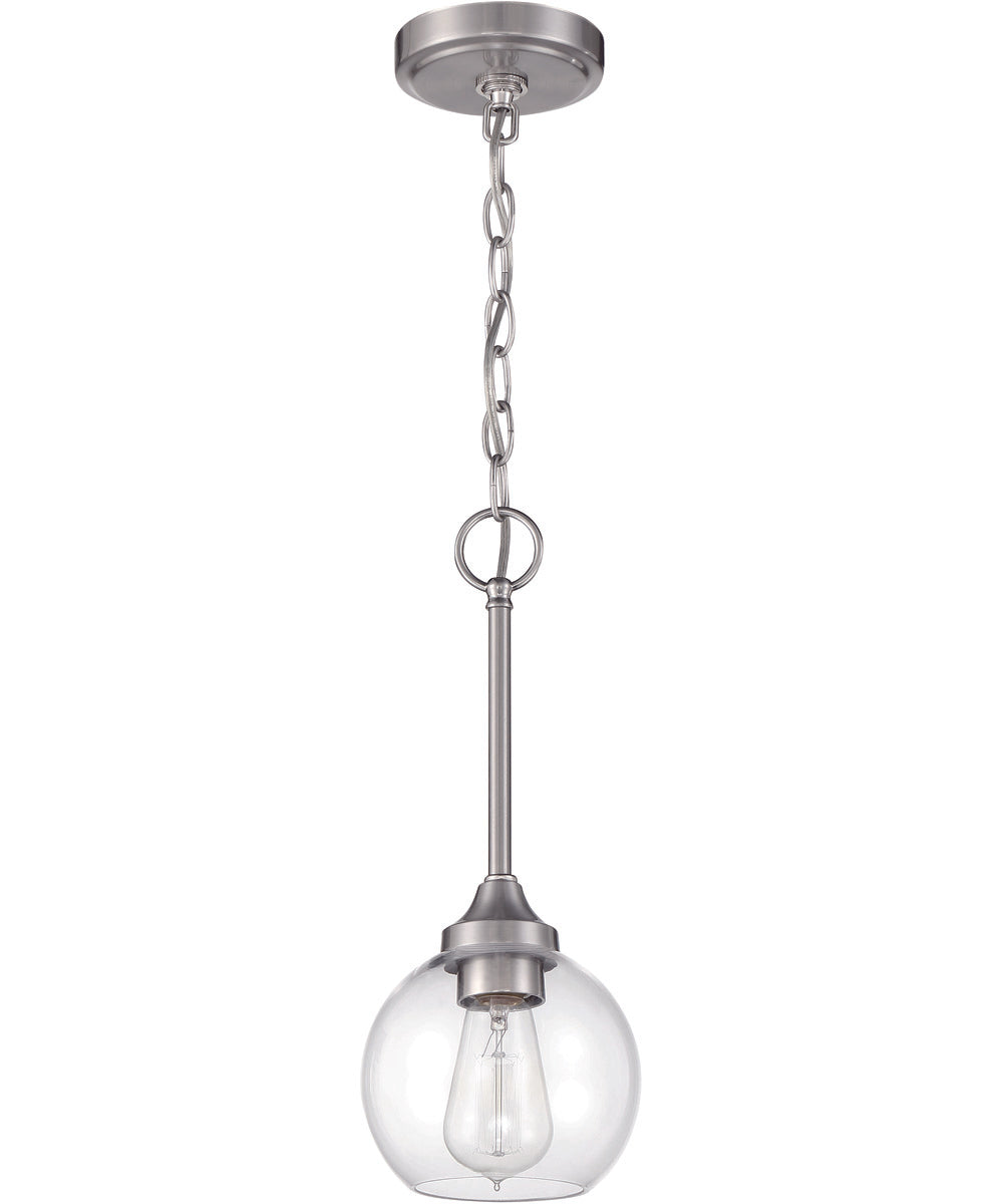Glenda 1-Light Mini Pendant Brushed Polished Nickel