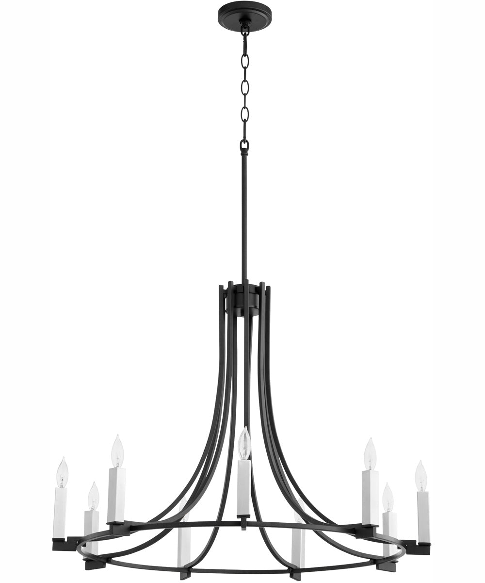Olympus 9-light Chandelier Textured Black