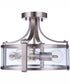 Elliot 3-Light Semi Flush Brushed Polished Nickel