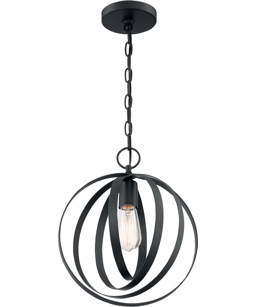 12"W Pendleton 1-Light Pendant Matte Black