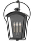 Yale 3-Light Large Outdoor Wall Mount Lantern in Black