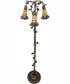 58" High Stained Glass Pond Lily 3 Light Floor Lamp