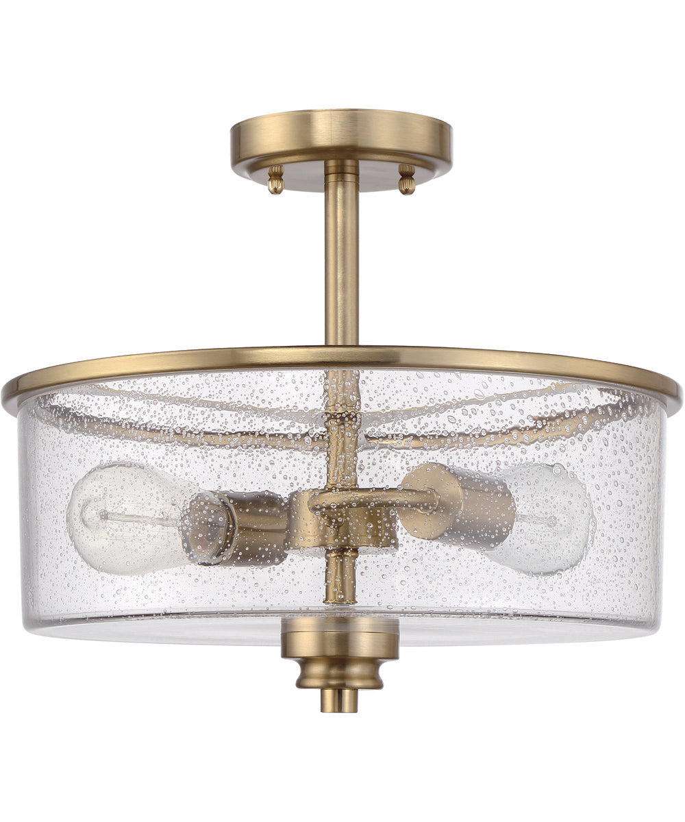 Bolden 2-Light Convertible Semi Flush Satin Brass
