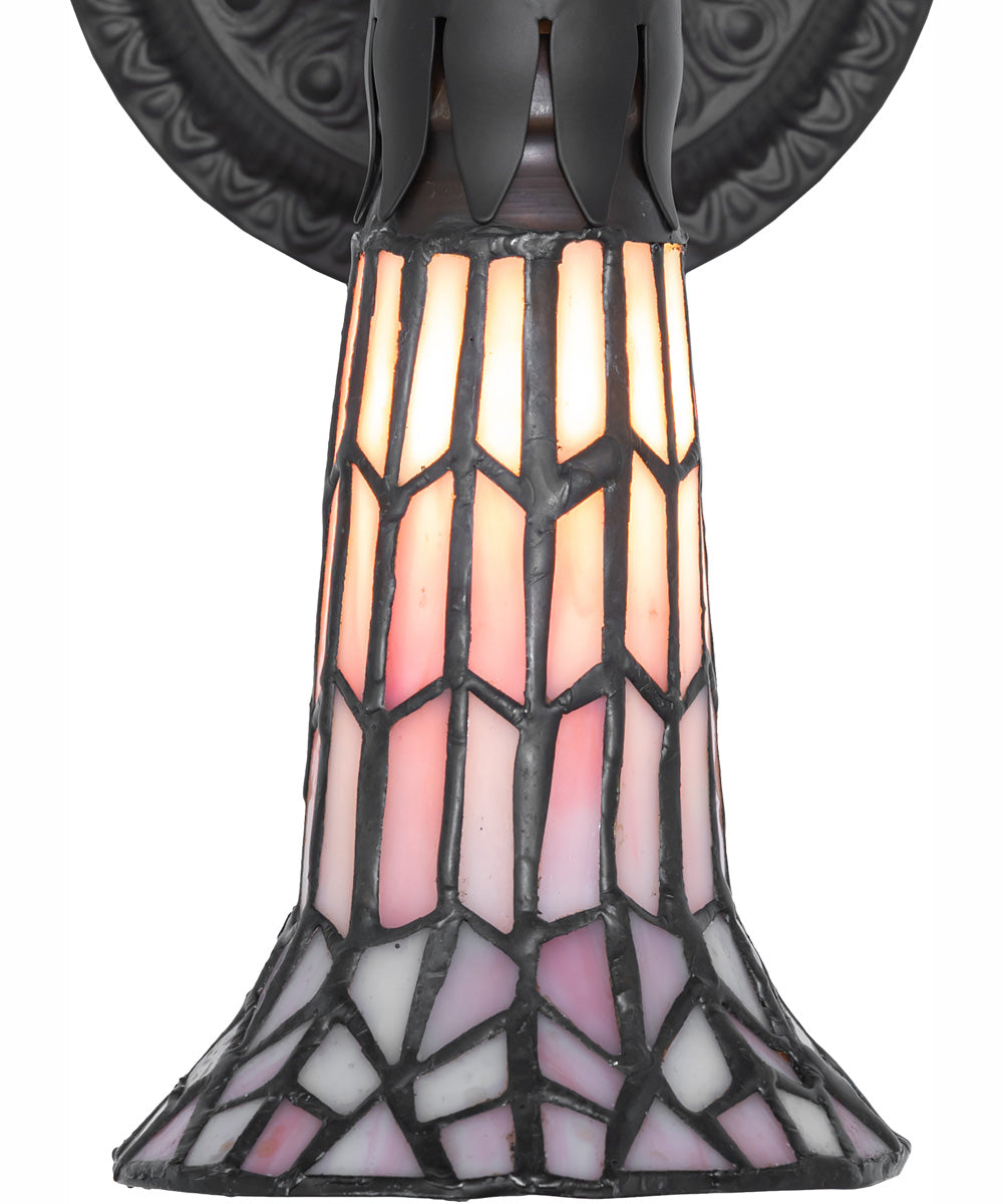 5.5" Wide Stained Glass Pond Lily Wall Sconce