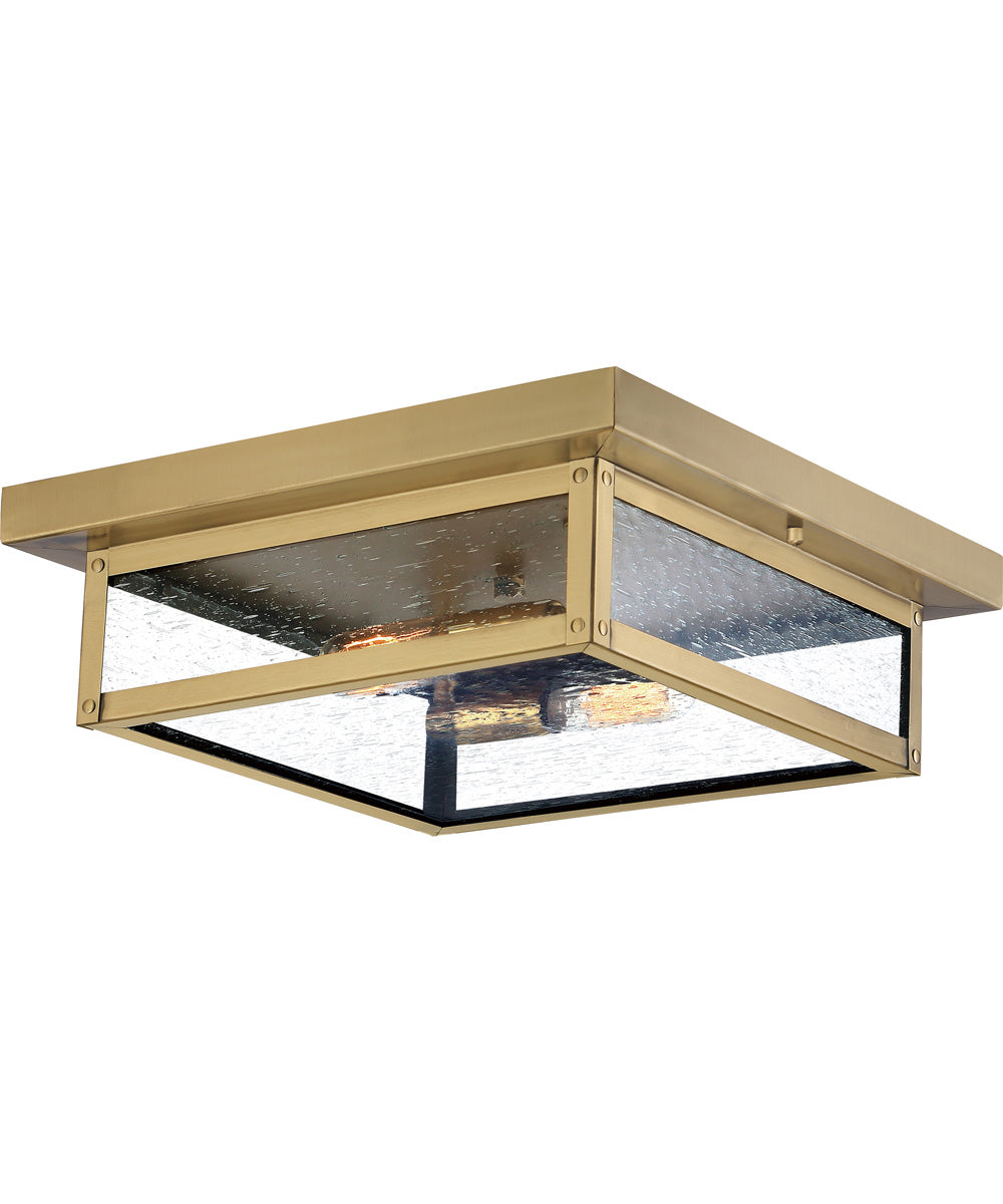 Westover 2-light Flush Mount Antique Brass