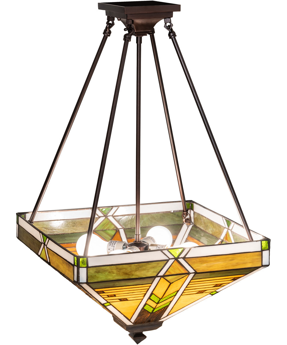 17" Square Abilene Semi-Flushmount