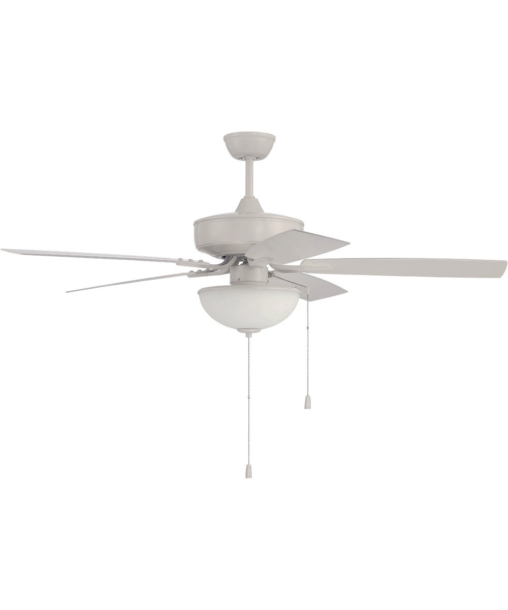52" Outdoor Pro Plus 211 White 2-Light Indoor/Outdoor Ceiling Fan White