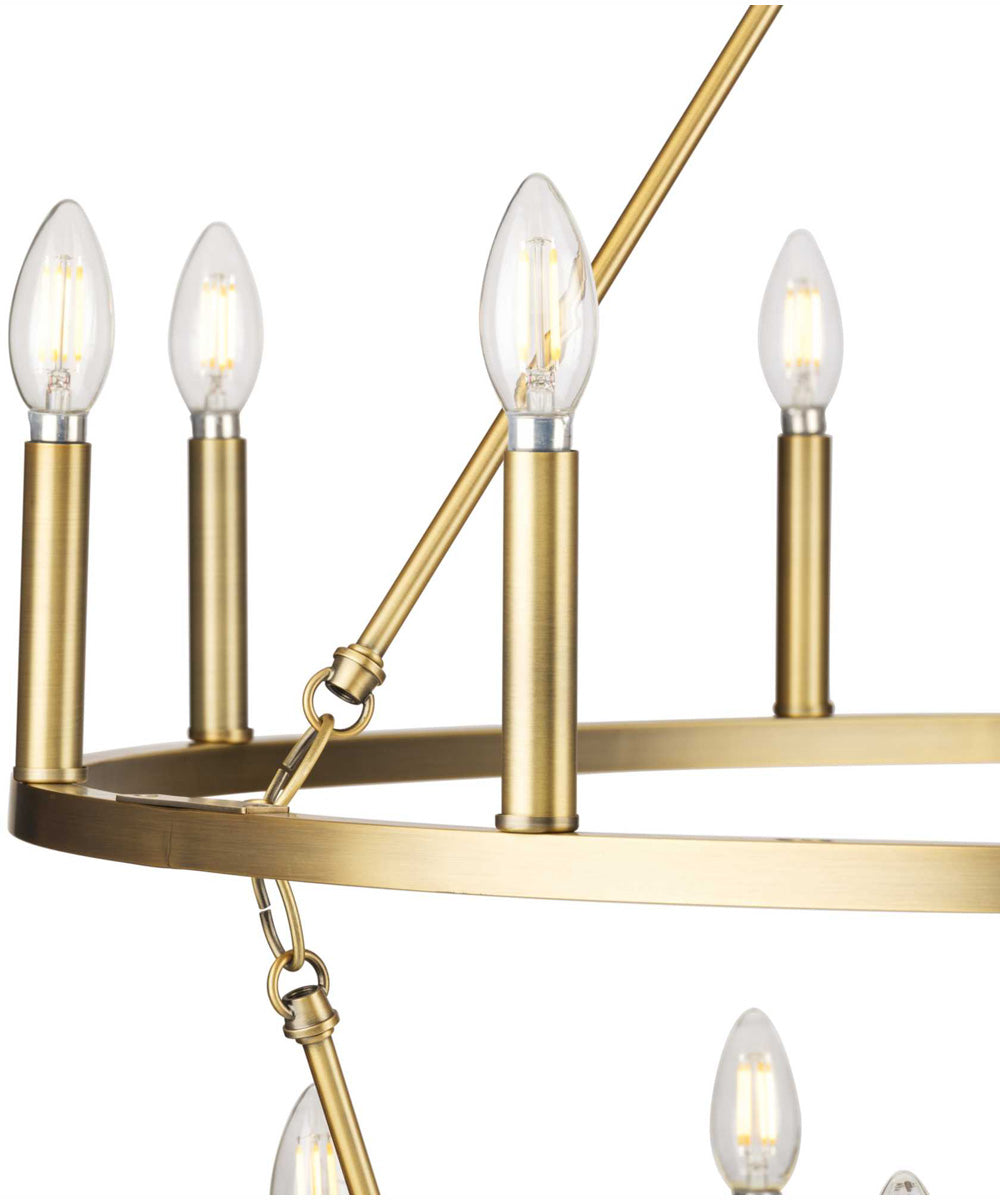 Gilliam 9-Light New Traditional Chandelier Vintage Brass