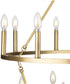 Gilliam 9-Light New Traditional Chandelier Vintage Brass