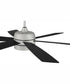 52" Trevor 1-Light Ceiling Fan Painted Nickel