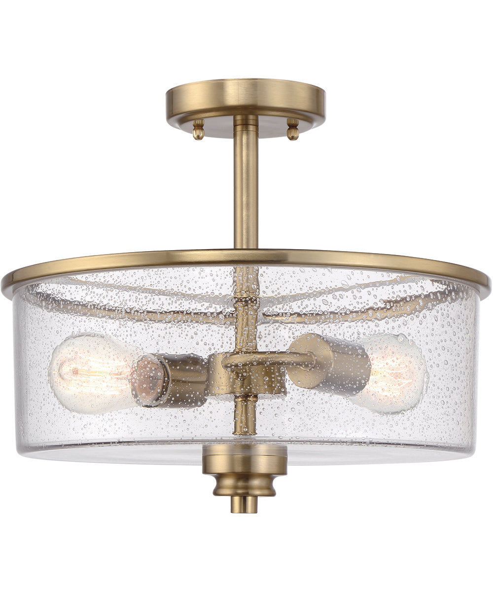 Bolden 2-Light Convertible Semi Flush Satin Brass