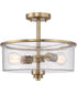 Bolden 2-Light Convertible Semi Flush Satin Brass