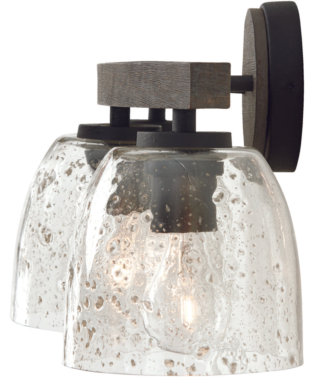 Clive 3-Light Vanity Carbon Grey and Black Iron