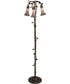 58" High Stained Glass Pond Lily 3 Light Floor Lamp