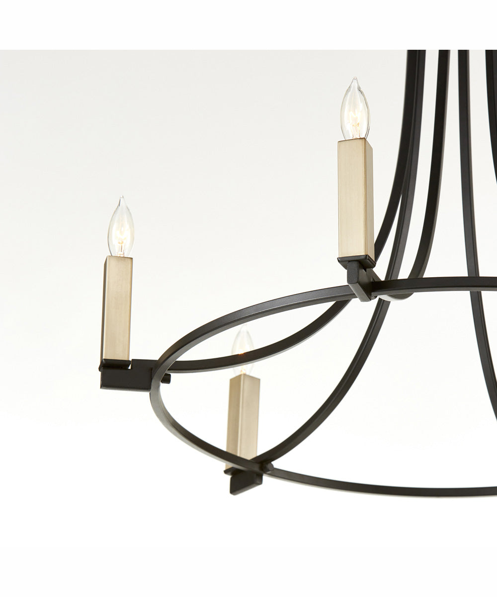 Olympus 9-light Chandelier Textured Black