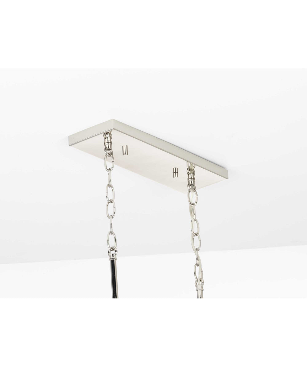 Seneca 6-Light Linear Chandelier Polished Nickel