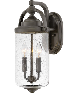 Willoughby Coastal Elements  2-Light Medium Outdoor Wall Mount Lantern in Oil Rubbed Bronze