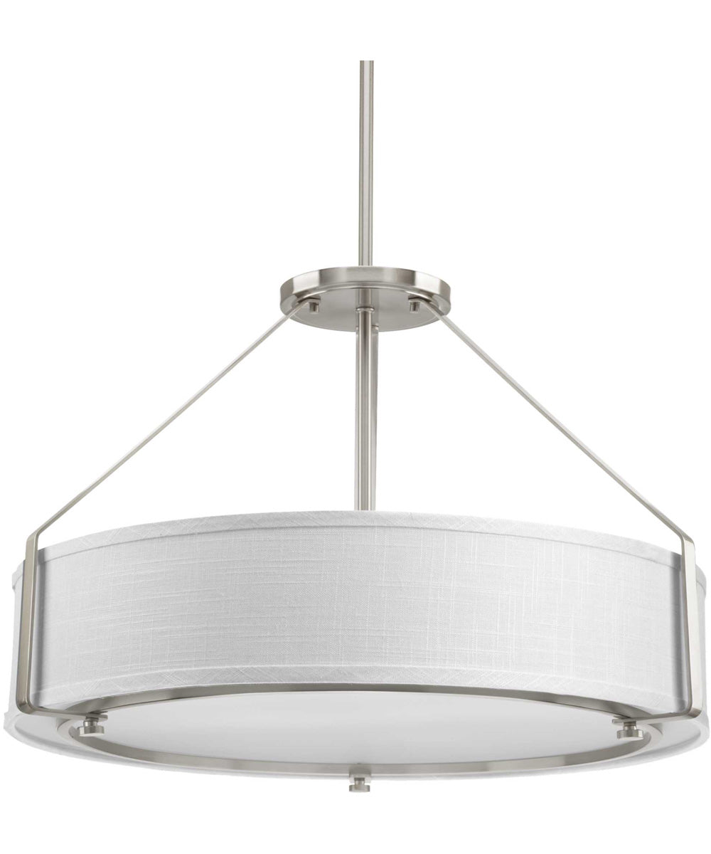 Ratio 4-Light Pendant Brushed Nickel