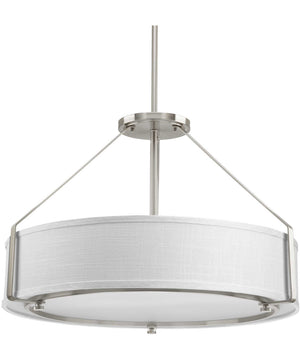 Ratio 4-Light Pendant Brushed Nickel