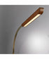 Jameson 1-Light Led Floor Lamp Walnut/Antique Brass/Black Marble Base