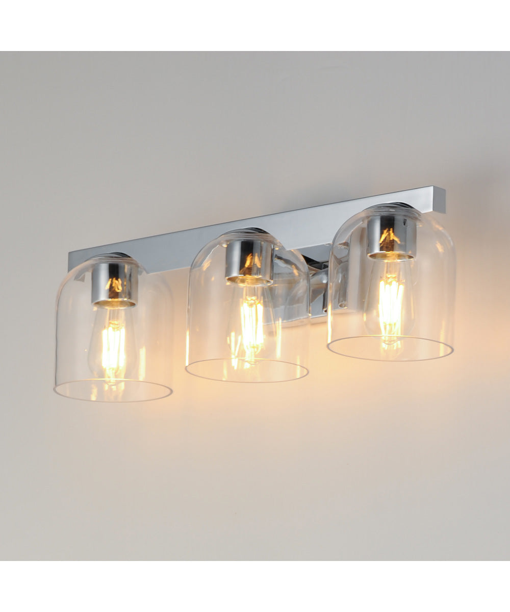 Scoop 3-Light Bath Vanity Polished Chrome