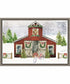 Framed Country Christmas Barn II by Art Nd Canvas Wall Art Print (23  W x 16  H), Sylvie Greywash Frame