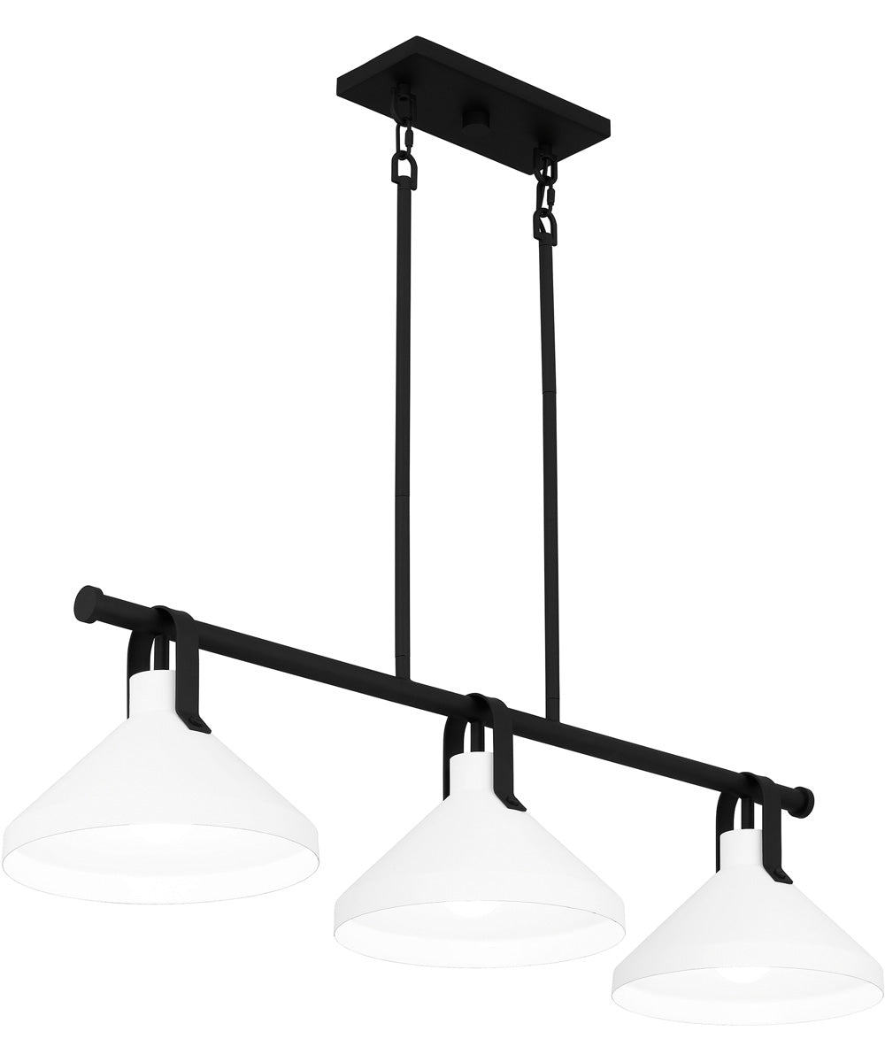 Brink Medium 3-light Island Light Matte Black