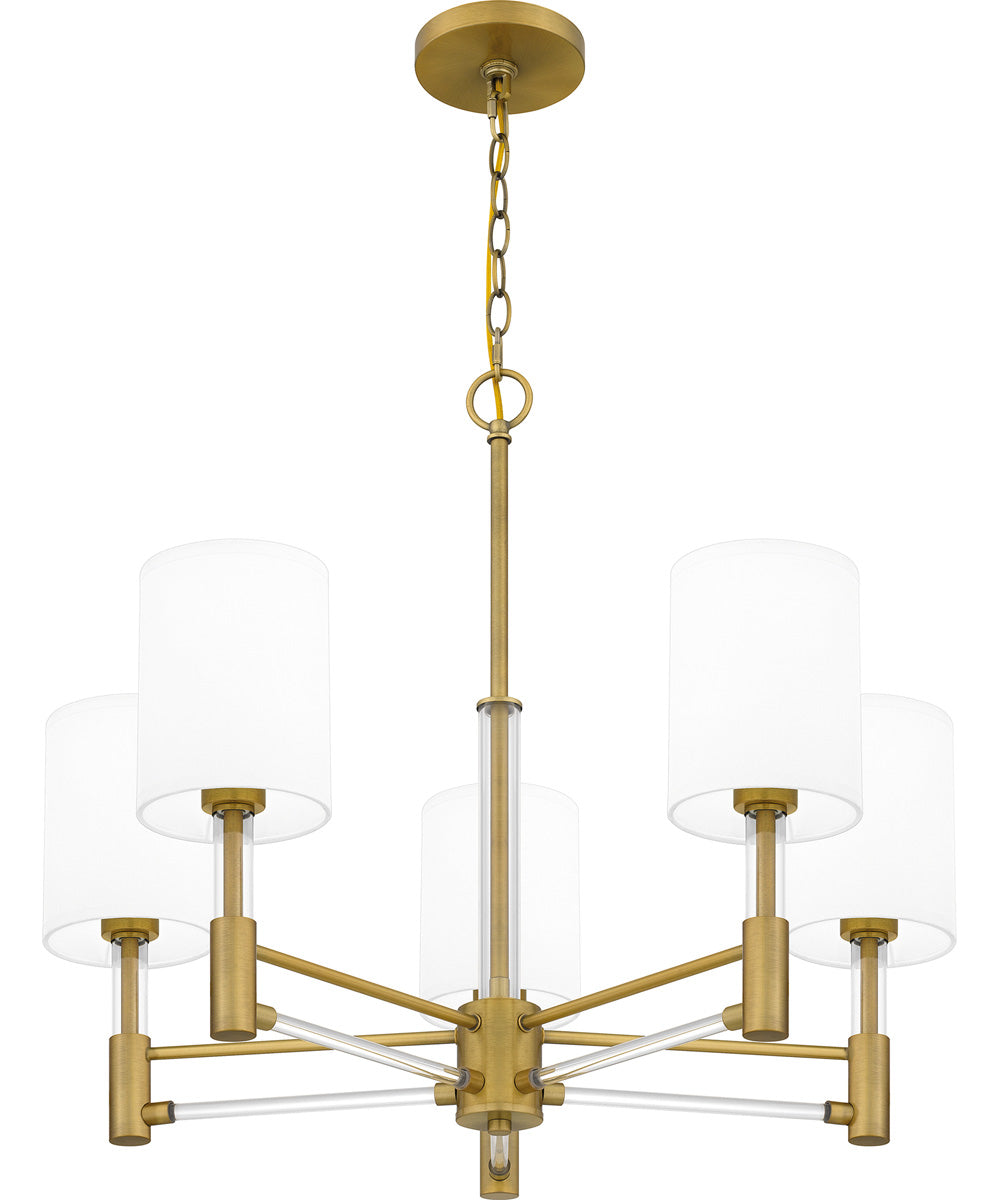 Gretchen 5-light Chandelier Aged Brass